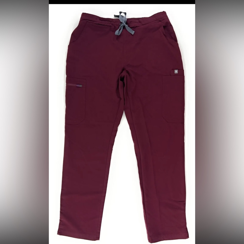 COPY - Figs small petite yola burgundy scrub pants